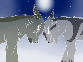 Yellowfang and Cinderpelt in Starclan