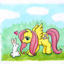 Fluttershy and a rabbit