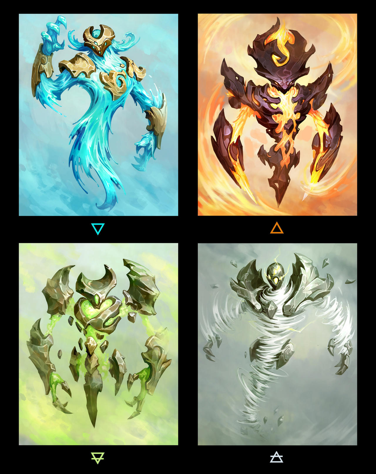Elemental Magic Four Four Elementals by YasenStoilov on DeviantArt