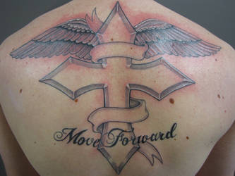 Cross and Wings Back Piece