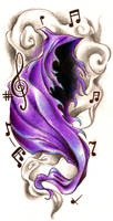 music phantom tattoo design