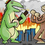 Giant Banjo Lizard vs Giant Boxing Monkey