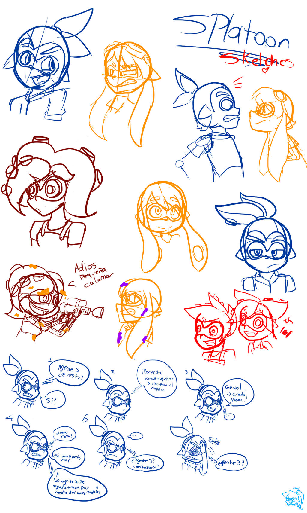 Splatoon Draw Reference Splatoon Sketches by Cocoarcoiris on DeviantArt