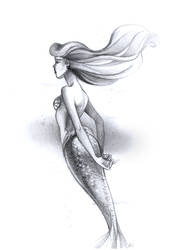 ariel pencil sketch by Blumina