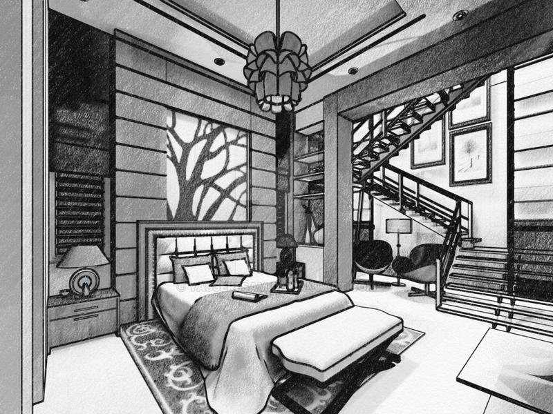 Master bedroom sketch by yasseresam on DeviantArt