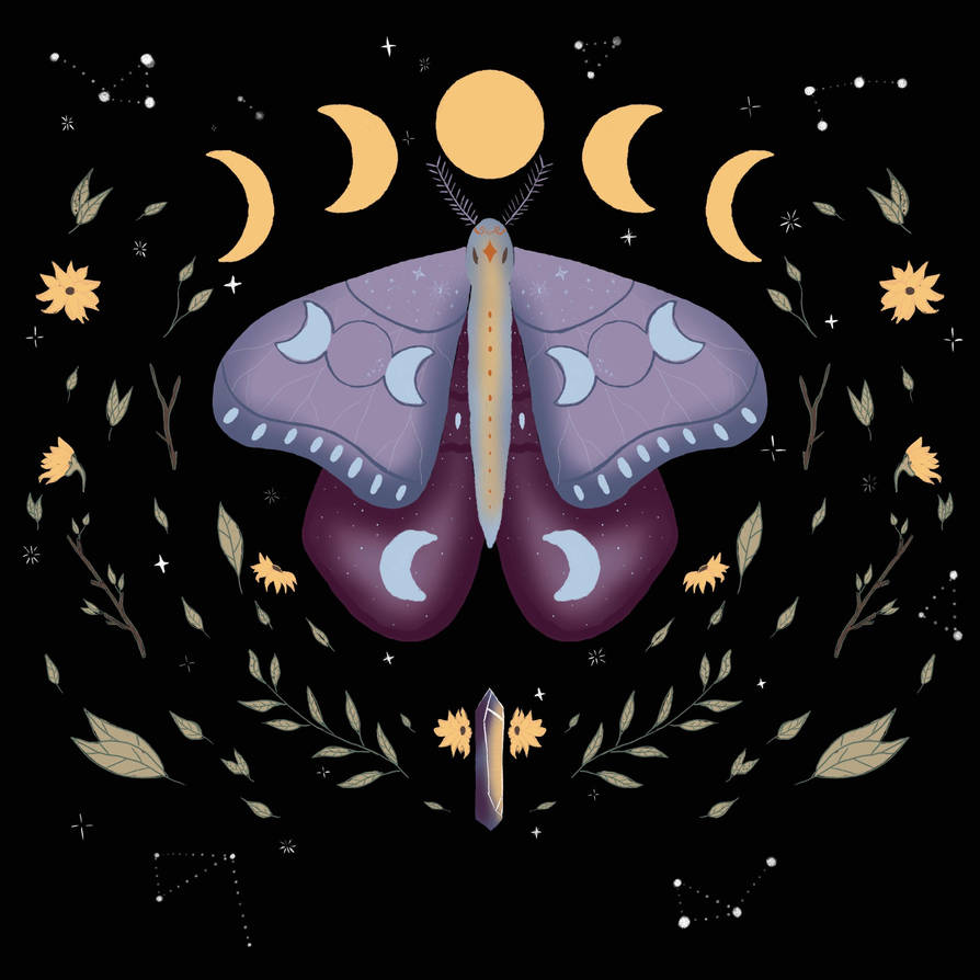Moth digital art by BloodVampir3ss on DeviantArt