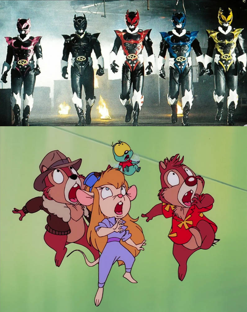 The Psycho Rangers scare the Rescue Rangers by WumpaWebHead on DeviantArt