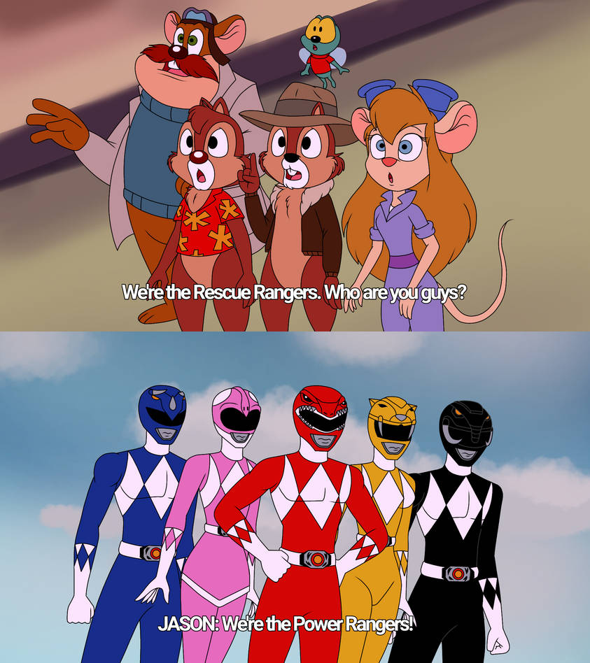 Rescue Rangers meet the Power Rangers by WumpaWebHead on DeviantArt