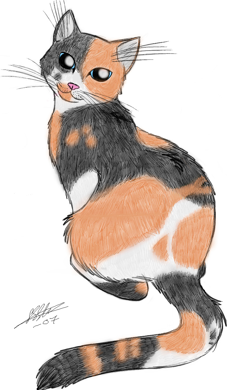 Chibi Calico Cat - Tori Wallpaper