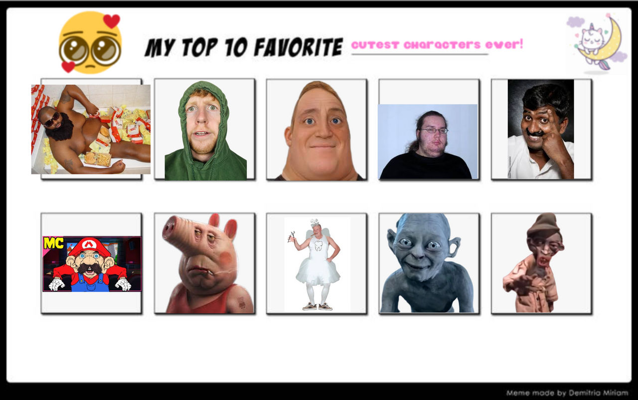 Tobyguy1984 Top 10 cutest characters by tobyguy1984 on DeviantArt