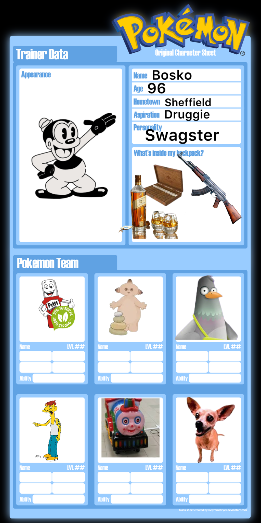 Tobyguy1984 New Pokemon trainer leaked by tobyguy1984 on DeviantArt