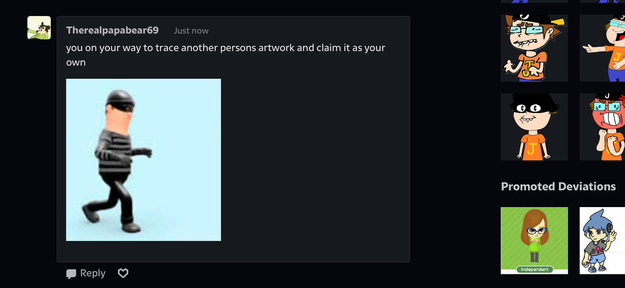 Tobyguy1984 Calling out an art theif by tobyguy1984 on DeviantArt