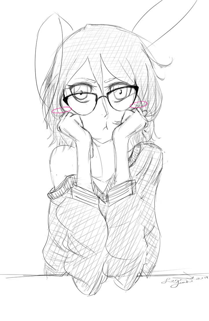 Bunny Rabbit Rukia Draw Rukia Glasses Bunny by LunaYuuki on DeviantArt