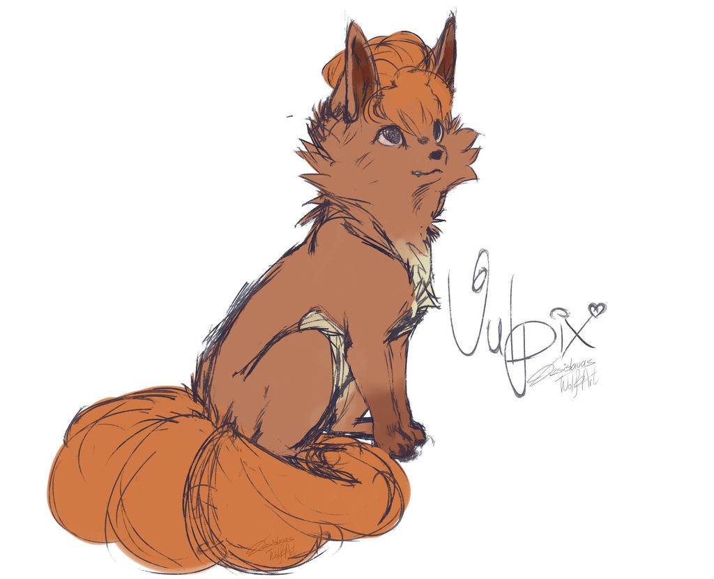 Vulpix WIP (sketch) by DesislavasWolfArt on DeviantArt