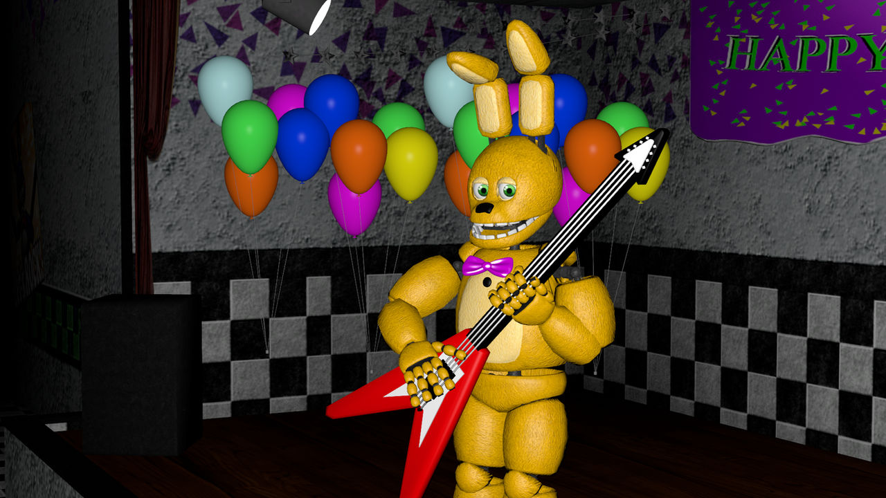Fnaf 2 Spring Spring Bonnie on stage fnaf 2 by Lukisev on DeviantArt
