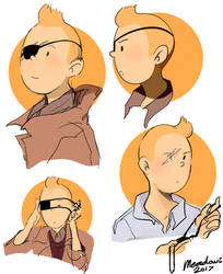 Tintin eyepatch doodles