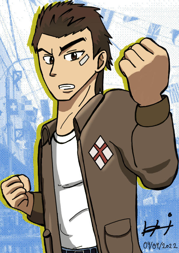 Ryo prepares for the fight by Helsaabi on DeviantArt