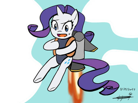 Request 75: Rarity with a jetpack