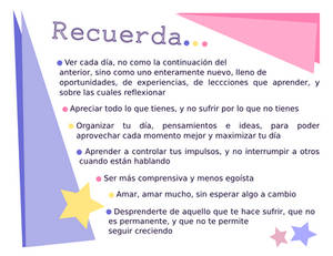 Recuerda... - Remember...