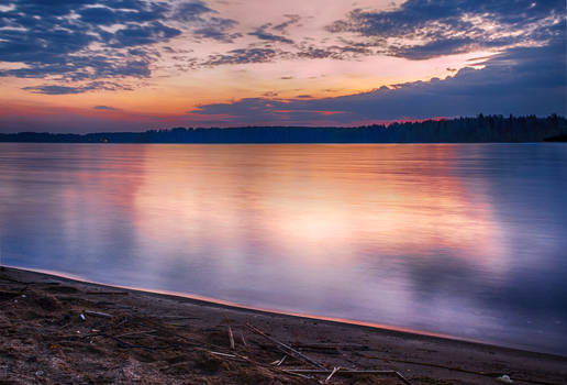 landscape on istrinskim a reservoir