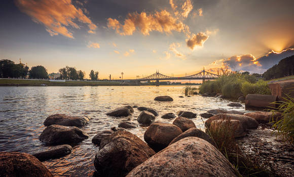 Sunset over the Volga River 3