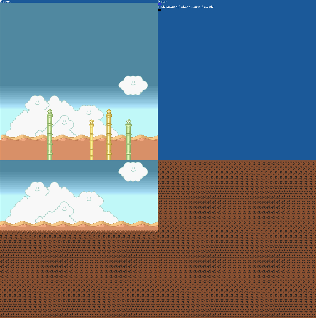 SMM2: All-Stars SMB1: Desert Backgrounds by superconnor64 on DeviantArt