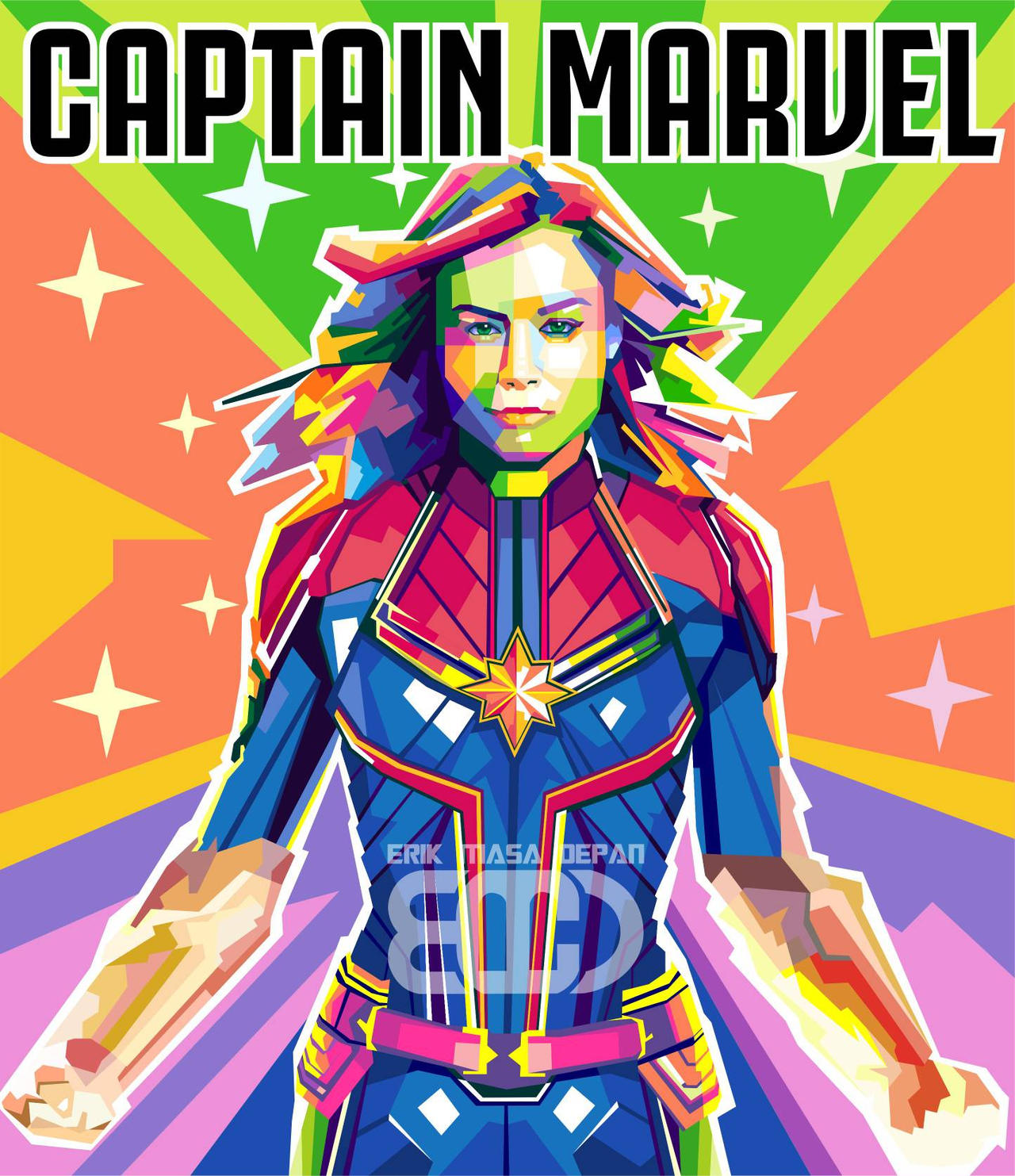 Captain Marvel Wpap Art by erikmasadepan on DeviantArt