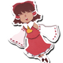 reimu paper cutout