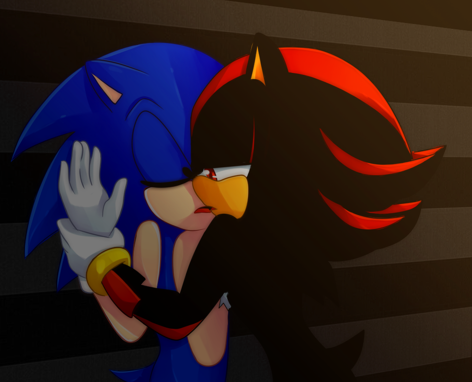 Sonic and Shadow kissing by justin777777777 on DeviantArt