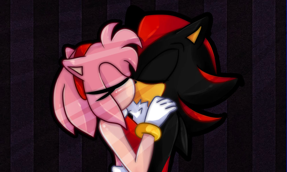 Sonic and Shadow Kiss Amy by LanceFreelanceArtist on DeviantArt