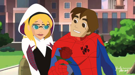 Spider Gwen and Spider-Man plans for a date?