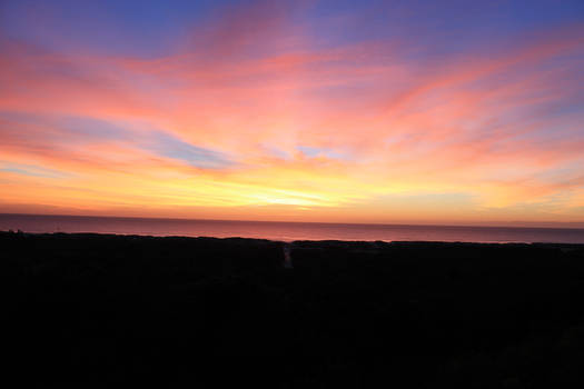 orange and blue sunset