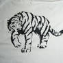 Tigre Stencil en camiseta ...