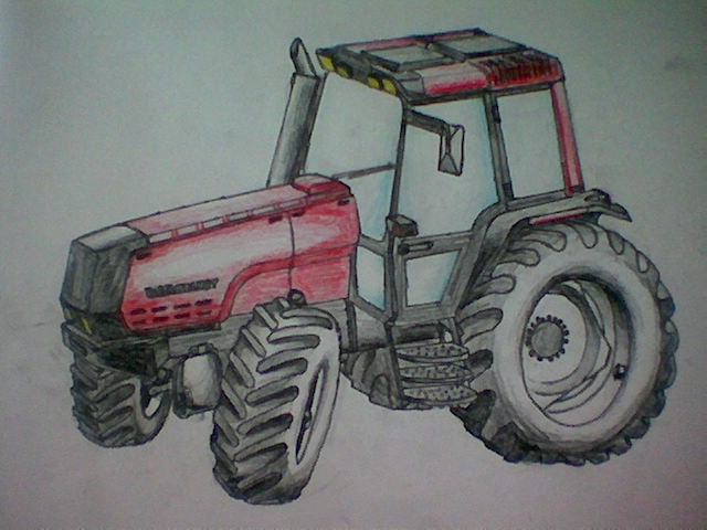 COMO DESENHAR UM TRATOR VALTRA A 144 HI-TECH A LAPIS MANUAL 