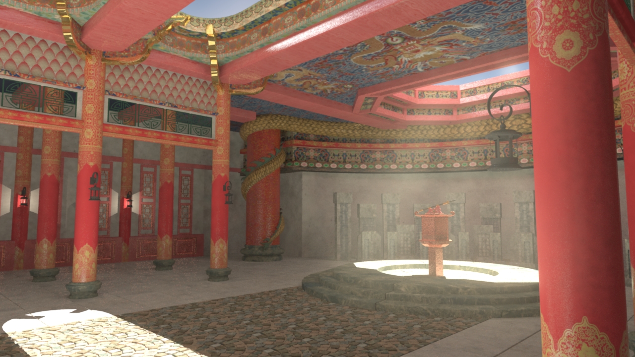 Chinese Interior Temple 2 by peach159 on DeviantArt