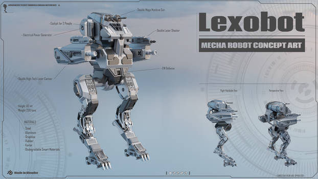 Lexobot - Mecha Robot Concept Art