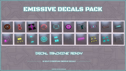 Emissive Decals Pack / Decal Machine Ready