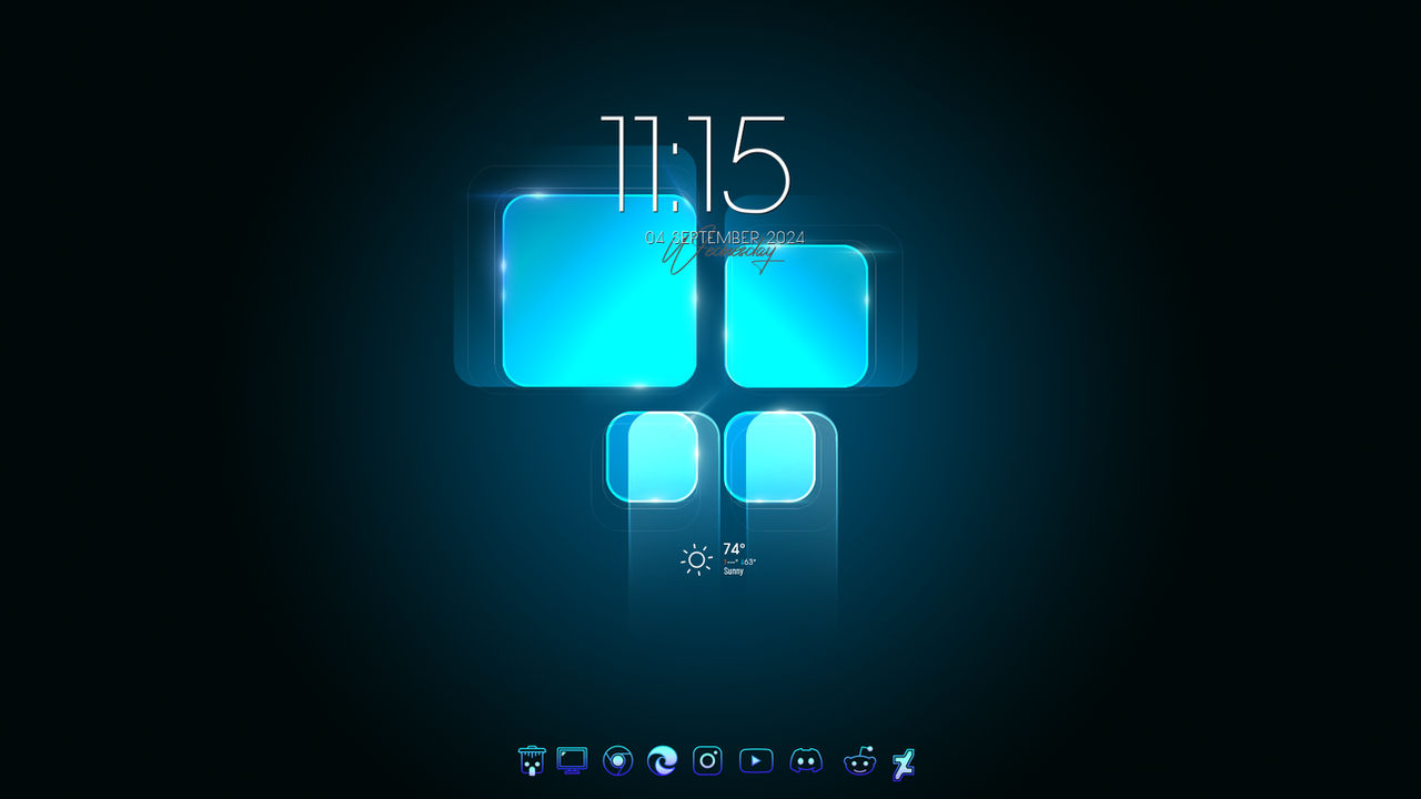 New Desktop - September 2024 - Rainmeter
