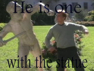 He is one with the statue Meme