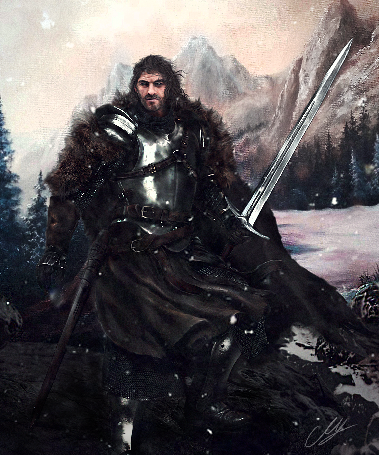 Brandon Stark of Winterfell by Mike-Hallstein Brandon Stark, the Wild Wolf of Winterfell