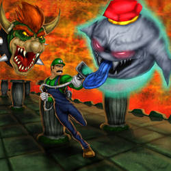 Luigi's Mansion Final Battle: King Boo and Bowser