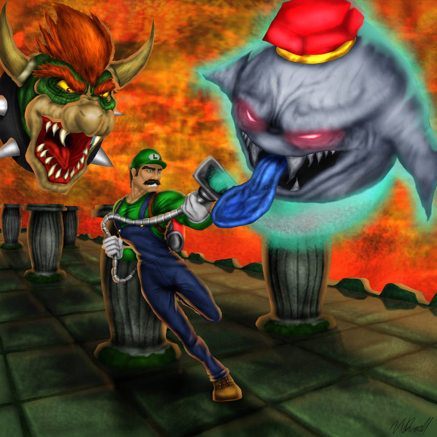 Luigi's Mansion Final Battle: King Boo and Bowser by Tycony23 on DeviantArt