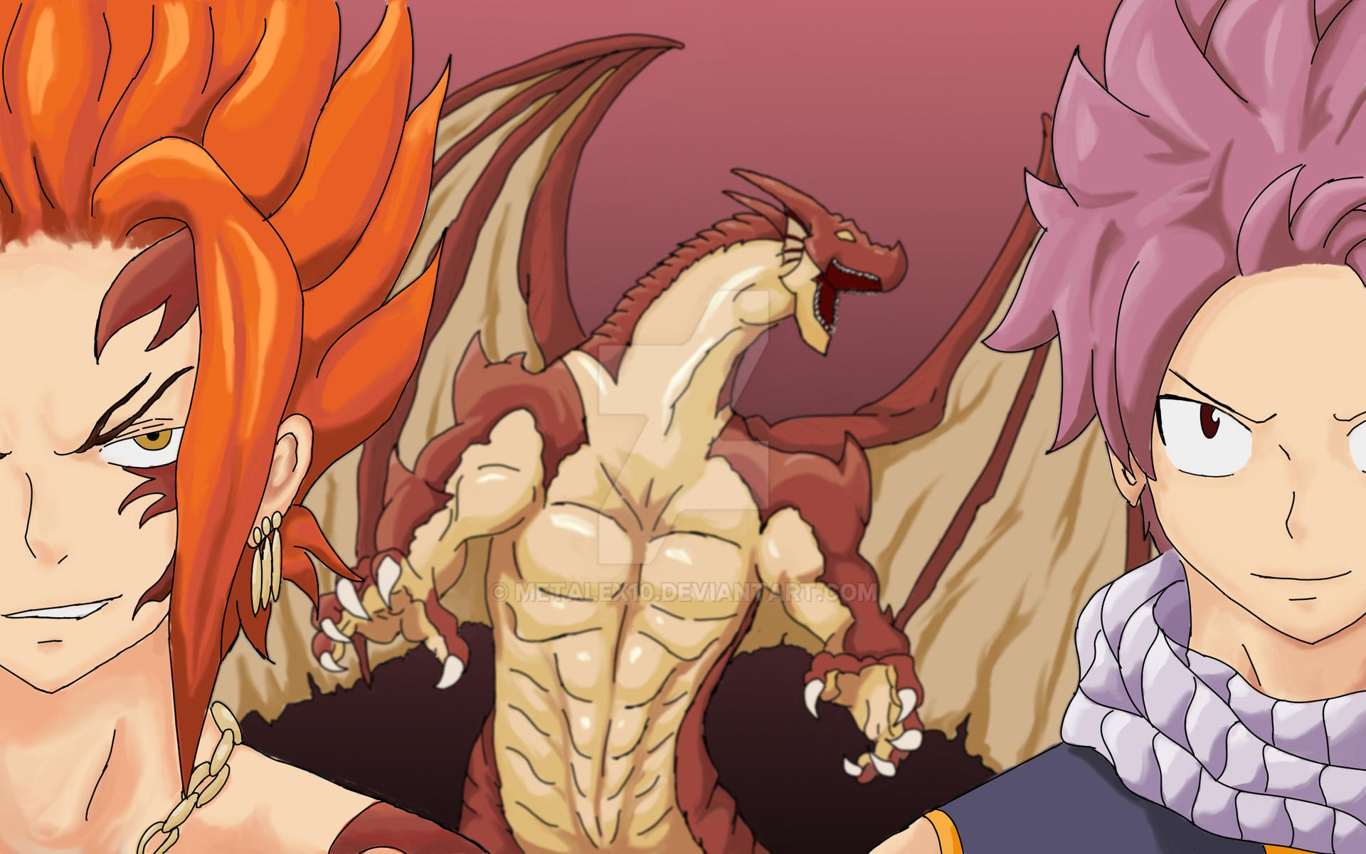 DeiArt on X: Natsu Dragon Force Mode Ignia Fairy Tail Speedpaint