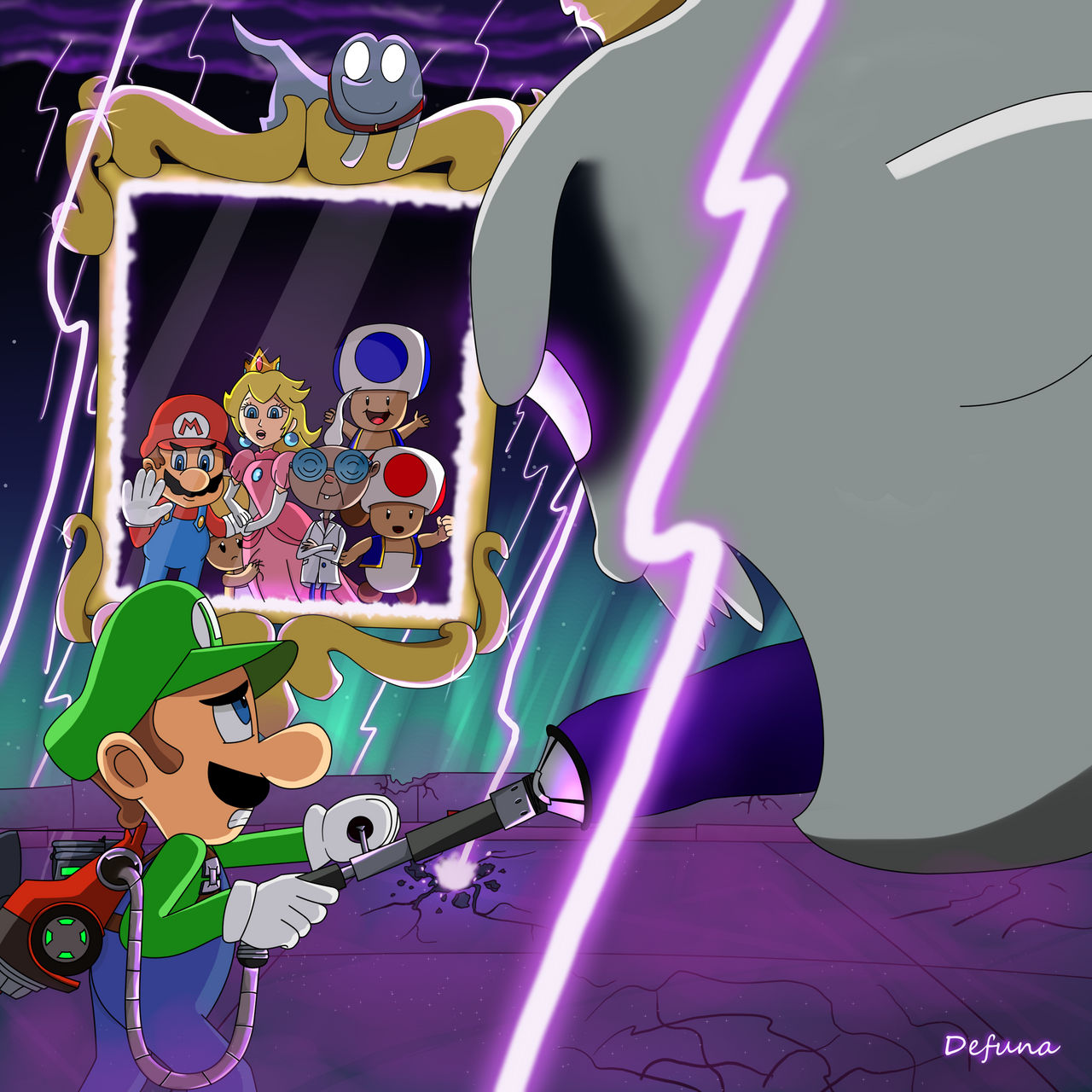 Luigi Vs King Boo By Defuna On Deviantart 