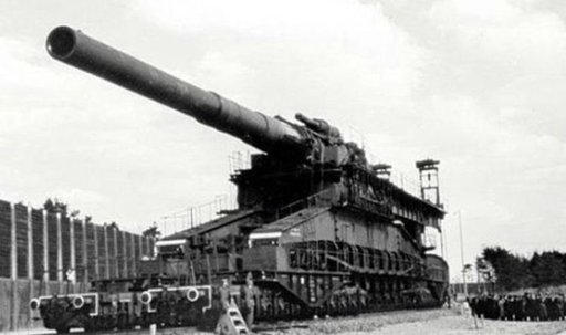 German super-heavy railway gun Schwerer Gustav (Dora)