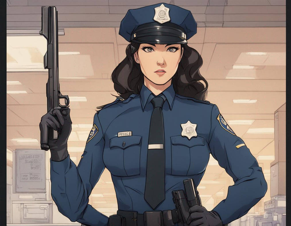 Asami Sato as police officer 2 by goldenshot on DeviantArt