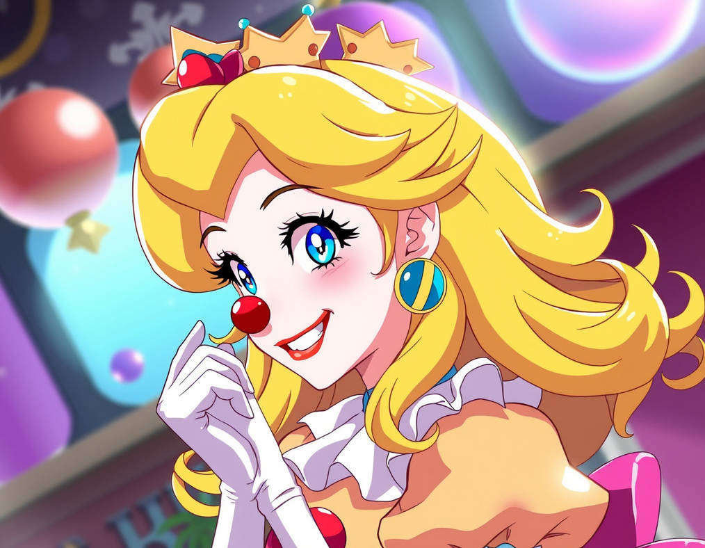 Princess Peach as clown 2
