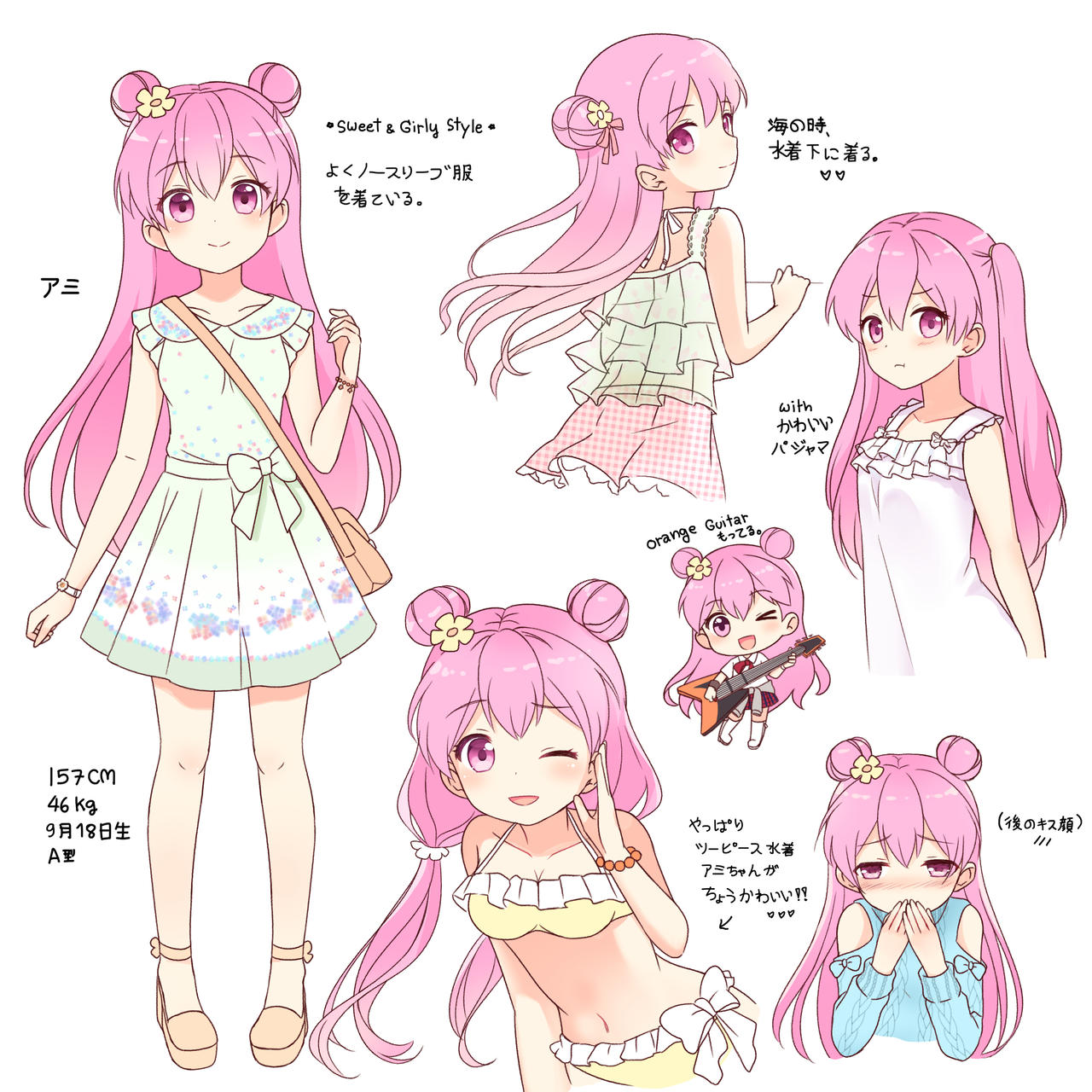 Ami Chan Chara Sheet By Puffy Nutty On Deviantart