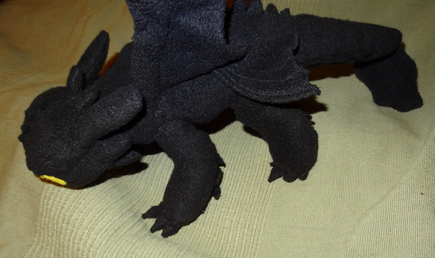 Toothless dragon plushie Side view by ProjectToothless on DeviantArt