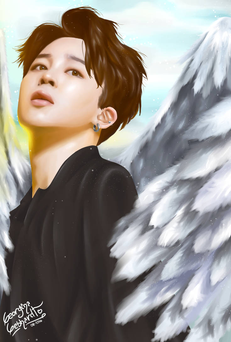 Jimin Angel Ver by GeoxArt on DeviantArt